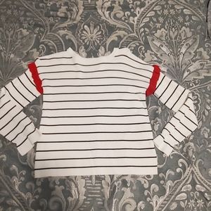 GB girls long sleeve striped sweater with ruffle